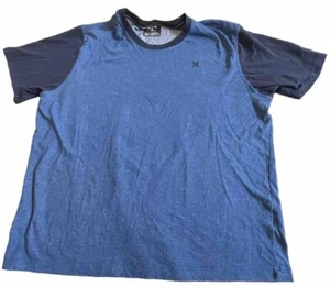 Hurley Nike Dri-Fit Mens Blue Active Short Sleeve Shirt Crew T-shirt Sz Large - Picture 1 of 7