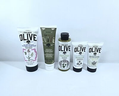 Aceite de oliva griego puro Korres - Crema corporal, manos y uñas, gel de ducha, crema de manos  Foto 1 de 4