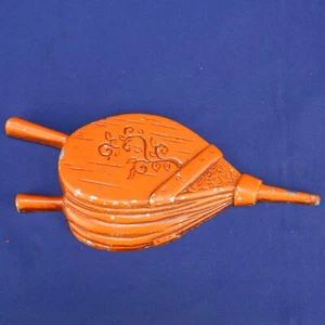 Colgante de pared vintage de hierro fundido naranja con fuelle Sexton de los años 60 decoración - Imagen 1 de 8