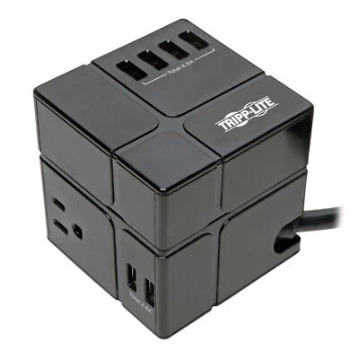 6FT Tripp Lite Protect It! 3 Outlet Power Cube With 6 USBA Ports Surge Protector - Image 1 of 4