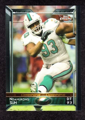 2015 Topps Chrome #22 Ndamukong Suh Miami Dolphins Football Card MINT  - Image 1 of 2