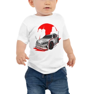 Monster Car Baby T-Shirt, Cartoon, Comic, Bigfoot, Monster Jam, Race Car - Picture 1 of 1
