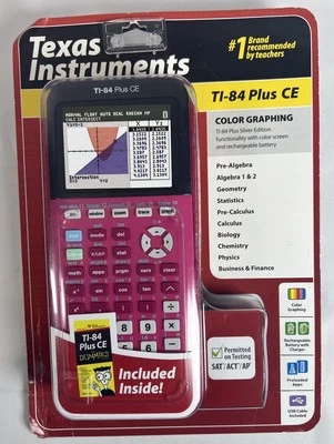 New Texas Instruments TI-84 Plus CE Color Graphing Calculator - Pink~NEW SEALED - Image 1 of 2