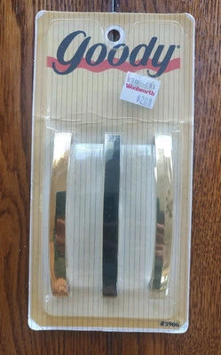 Correas metálicas Goody vintage años 80 90 3,5" plata oro (3) nuevas en paquete nos 3906 Foto 1 de 4