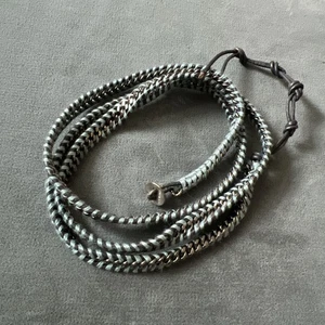 CHAN LUU BLUE & GUN METAL WRAP BRACELET - Picture 1 of 5