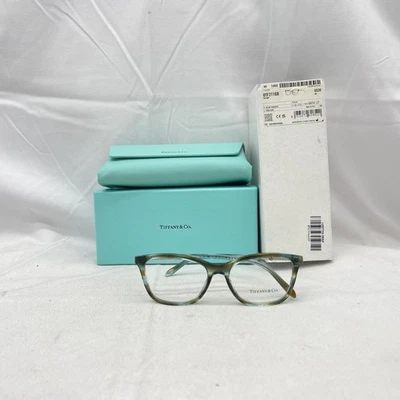 Anteojos finos cuadrados de borde completo Tiffany & Co para mujer TF2116B Ocean Tortoise Foto 1 de 4