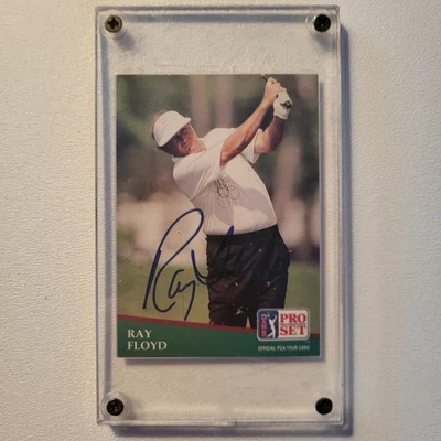 Signed Ray Floyd Autographed 1991 Pro Set Golf Card # 164  PGA Tour Encased - Image 1 of 4