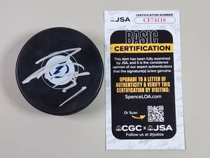Steven Stamkos Signed Tampa Bay Lightning Logo Puck JSA COA Predators HOF A - Picture 1 of 5