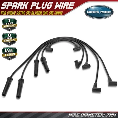 Juego de 5 cables de bujía para Chevy Astro LLV S10 Blazer GMC S15 Jimmy Sonoma 2,5 L Foto 1 de 4