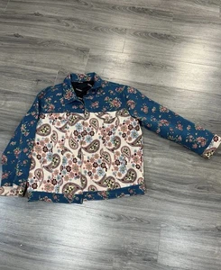 Valabasas Picasso Jacket Size XXL White / Blue / Multicolor Paisley - Picture 1 of 7