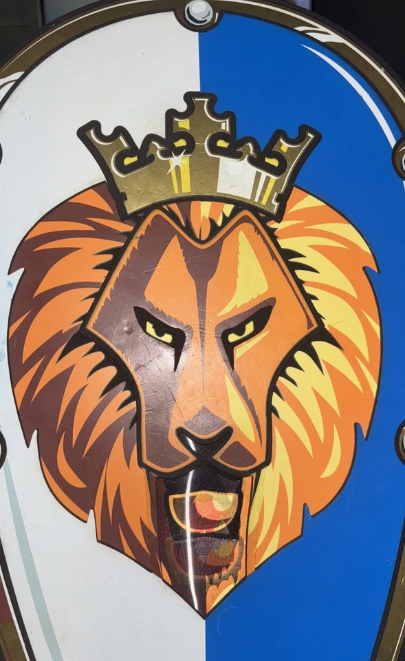 Legoland Lego Castle Lion Foam Shield Lion W Crown 2009 Halloween Costume 20”x10 - Image 1 of 4