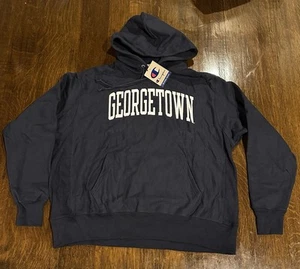 Champion Reverse Weave Georgetown Sweatshirt Men's True Size: 2XL Gray Hoodie - Picture 1 of 6