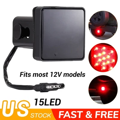 Luz de freno de cubierta de enganche de remolque LED ahumada de 15 luces para remolque de camión receptor de 2" Foto 1 de 4