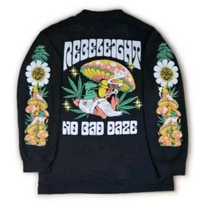 Rebel 8 Eight - Mens Long Sleeve No Bad Daze T-Shirt -Skate Urban Streetwear - M - Picture 1 of 10