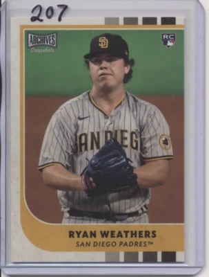 2021 Topps Snapshots RC Rookie  Ryan Weathers  - Image 1 of 2