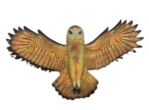 New Resin Owl Statue Wall Decor Bird Wings Art Home Decoration Figurine Ornament - Picture 1 of 7