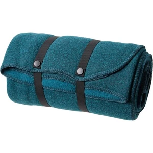 SmartWool Hudson Trail Oversized Merino Wool Throw Blanket 68"x55” Blue Ocean - Picture 1 of 5