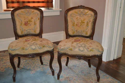 Period Louis XV (pair) Fauteulin Chairs C 1750, ex Tyreso Palace Sweden Cover