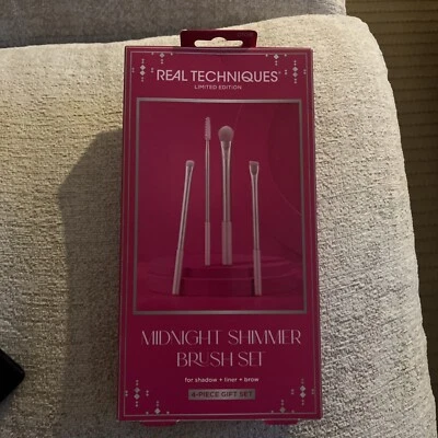 Real Techniques Midnight Shimmer 4 Piece Brush Gift Set  - Image 1 of 2