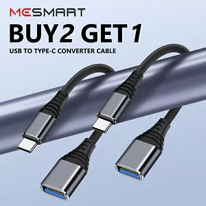Cable convertidor adaptador USB-A a USB-C OTG para Motorola Moto G Power 5G 2024 - Imagen 1 de 10
