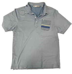 Travis Mathew Polo Shirt Men's M Blue Cotton Golf Classic Short Sleeve Collared - Picture 1 of 9