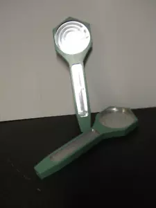 x2 Blank Beer Tap Pull Handles Knobs Green Aluminum Indention Create Your Own!! - Picture 1 of 5