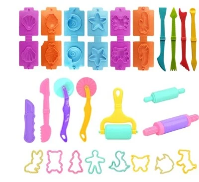IDEA REGALO KIT GIOCATTOLI BAMBINI STRUMENTI ACCESSORI X MODELLARE DAS ARGILLA - Immagine 1 di 4