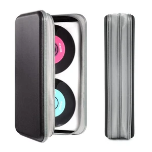 80 Disc CD DVD Storage Zipper Bag Case Hard Box Wallet Album Holder Black - Picture 1 of 8