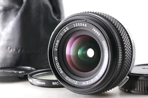 Late Model [MINT w/ Case] Olympus OM-System Zuiko Auto-W 21mm F3.5 Lens JAPAN - Picture 1 of 12
