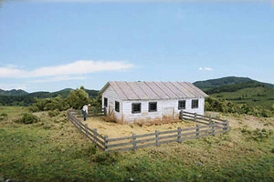 Walthers 933-3337 HO Gauge Hog House and Pen Lasercut Kit - Picture 1 of 2