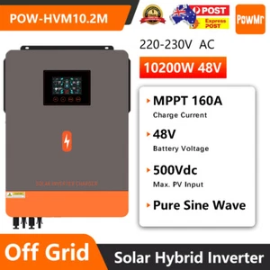 PowMr 10200W Off/On Grid Solar Hybrid Inverter Charger Support 48V battery MPPT - Picture 1 of 13