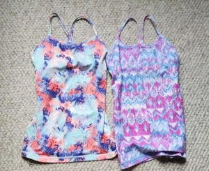 LOT Ivivva by Lululemon Tank Top Built in bra Tumblin Tank Power Y Girls 10 - Picture 1 of 3