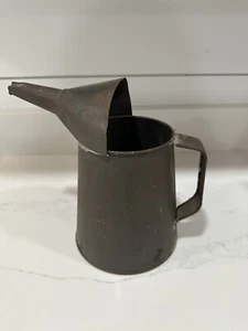 Antique Copper Oil Pitcher with Handle Vintage Rustic Farmhouse Décor Man Cave - Picture 1 of 4