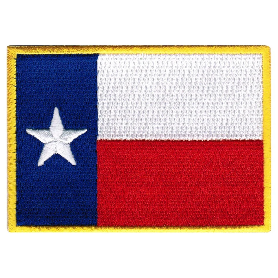 TEXAS STATE FLAG PATCH LONE STAR TX REPUBLIC EMBROIDERED IRON-ON DALLAS AUSTIN - Image 1 of 1