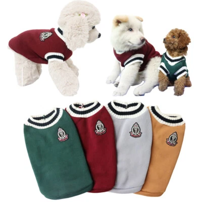 Warmer Winter-Hundepullover College-Kleidung Für Hund Welpe Katze Chihuahua-  ◆ - Bild 1 von 4