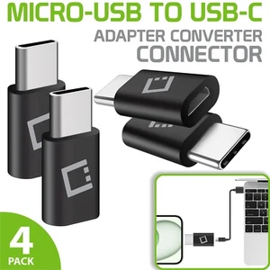 Cellet USB-C Adapter Converter from Female Micro-USB to Male USB-C - 4-PACK - Picture 1 of 8
