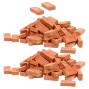 100 Pcs Simulated Brick Miniature Landscaping Bricks Building Accessories Child - Picture 1 of 12