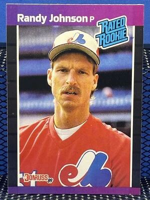 1989 Donruss RANDY JOHNSON Montreal Expos Rated Rookie - Image 1 of 2