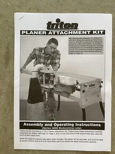 Triton Planer Attachment Kit EPA001 Assembly And Operating Instructions - COPY - Picture 1 of 1