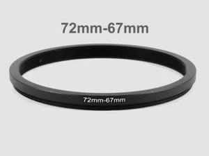 1(one) Black Metal 72mm to 67mm 72-67mm Step-Down Filter Ring-Adapter 72-67 mm - Picture 1 of 7