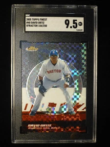 2005 Topps Finest David Ortiz XFractor #ed /250 SGC 9.5 MINT+ - Picture 1 of 2