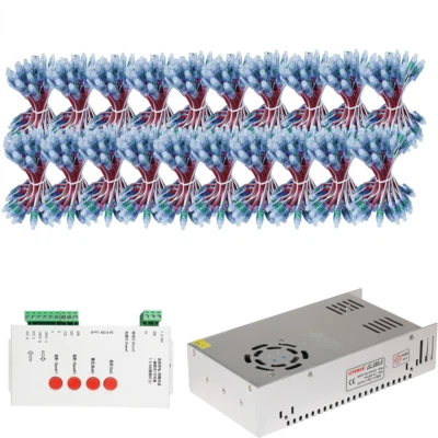 1000PC 12MM WS2811 Full-Color Led Pixel Module+T-1000S Controller+5V 60A Adapter - Image 1 of 4