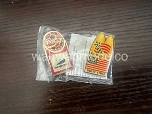 Vintage 1994 McDonald's Golden Arches World Cup USA and coca cola france pin set - Picture 1 of 1