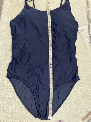 Traje de baño Athleta Nuevo con etiquetas MT M Alto VESTIDO AZUL Ojo de cerradura Una pieza 1 pieza 511635 8 10 Foto 1 de 4