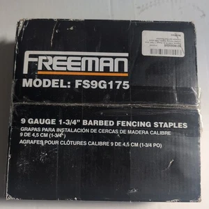Grapas de esgrima de púas Freeman FS9G175 9 calibres 1-3/4 pulgadas 1000 unidades nuevas en caja - Imagen 1 de 8