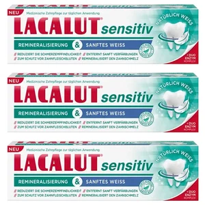 ✅ Lacalut Zahncreme Sensitiv Revitalisierung & Sanftes Weiss Zahnpasta 3x 75ml ✅ - Bild 1 von 1