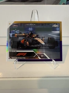 2023 Topps Chrome F1 #113 Oscar Piastri RC Car Gold Purple Short Print SP - Bild 1 von 2