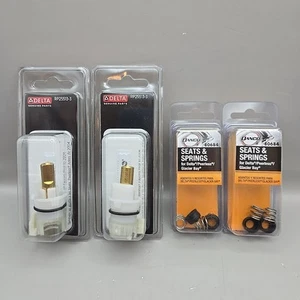 Lot (4) Delta Faucet Parts- 2x RP25513-3 Hot/Cold Stem, 2x 80684 Seats & Springs - Picture 1 of 3
