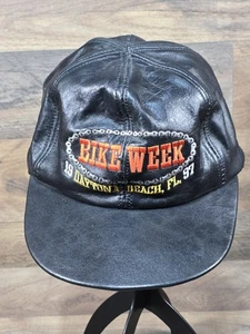 Vintage StrapBack Ledermütze Kappe Daytona Bike Week 1997 gebraucht - Bild 1 von 10