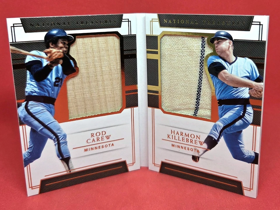 Nat Treasures Carew/Killebrew Gold Legendary Silhouette Duals Booklet 2018 05/10 Foto 1 de 4